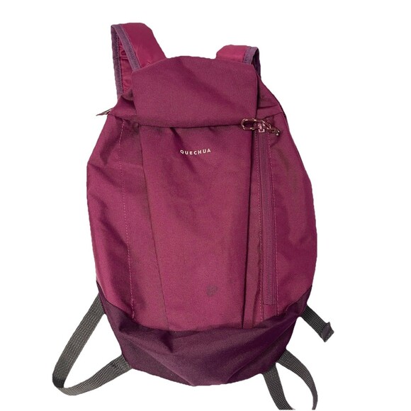 Quechua Decathlon 10L Dark Purple Backpack 14x10" Zip Up FLAW - Picture 1 of 7
